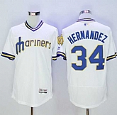 Seattle Mariners #34 Felix Hernandez White 2016 Flexbase Collection Cooperstown Stitched Baseball Jersey SanGuo,baseball caps,new era cap wholesale,wholesale hats